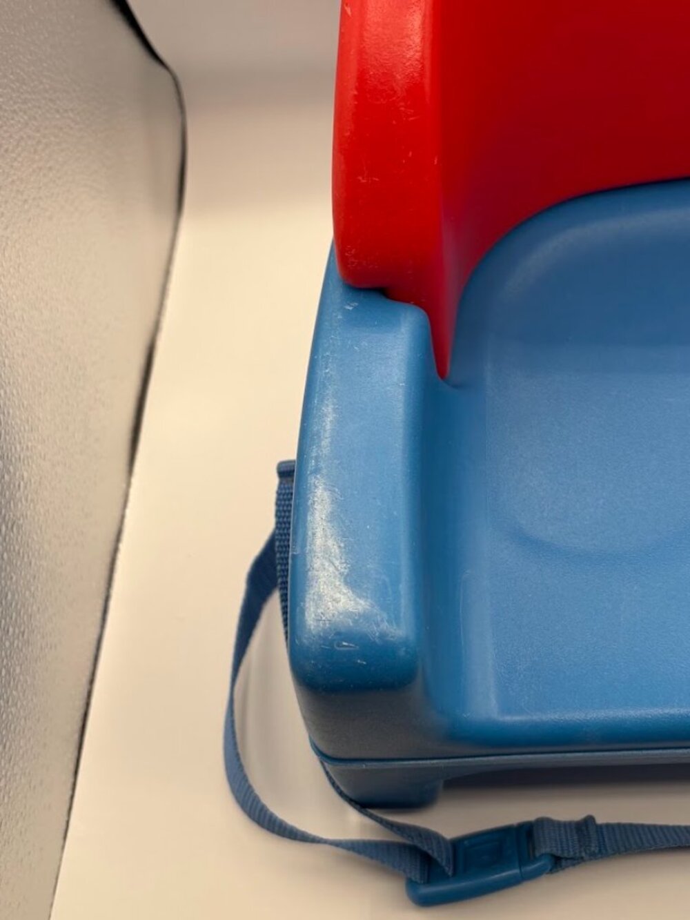 Fisher Price Grow with Me Booster Seat Chair Straps Red Blue Vintage 1990s - Picture 4 of 8